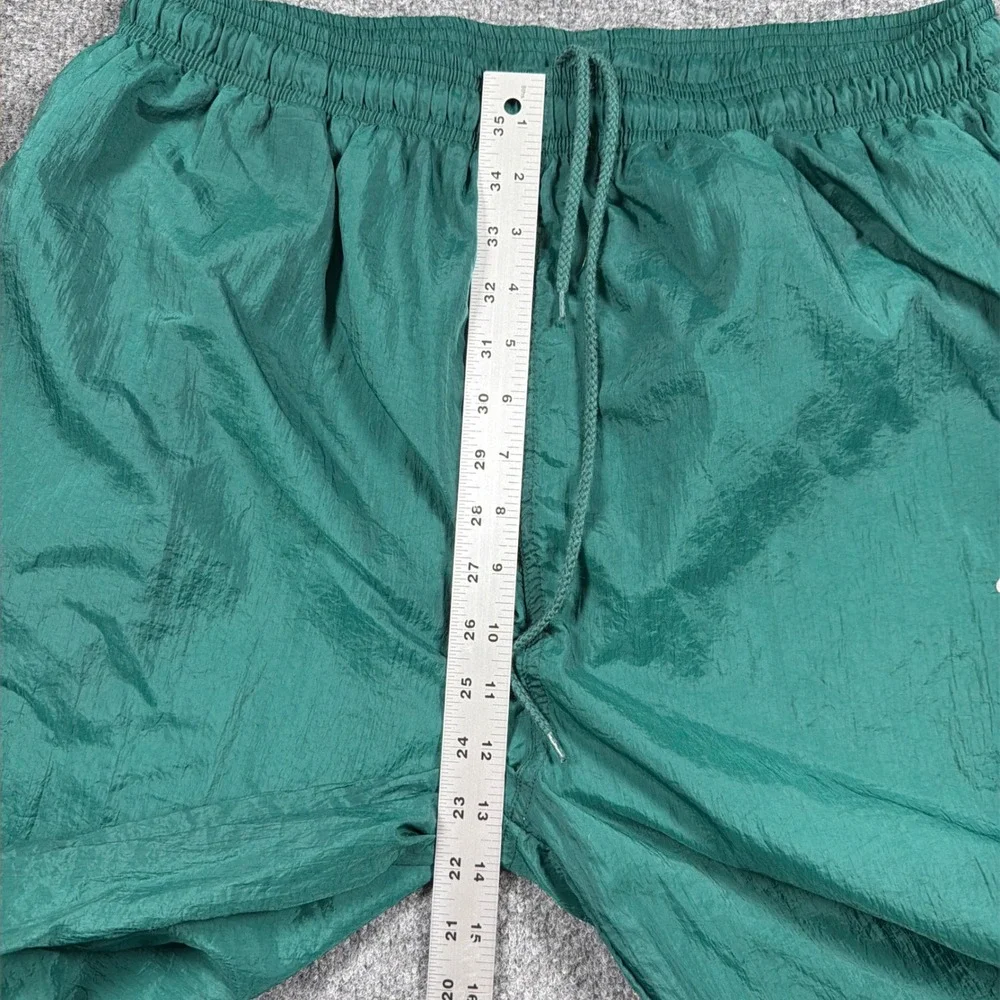 Vintage Adidas Nylon Track Pants Lined Mens XL Green Windbreaker Joggers Zipper
